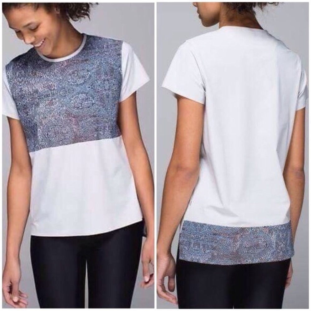 Brand new Lulu lemon snap shot tee